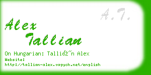 alex tallian business card